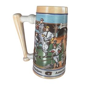 VTG Budweiser Sports Series Beer Stein Baseball America's Favorite Pastime 1990